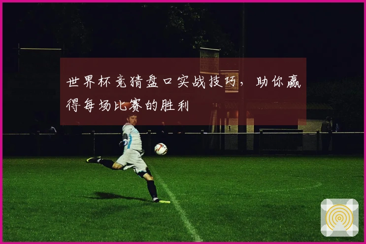 世界杯竞猜盘口实战技巧，助你赢得每场比赛的胜利